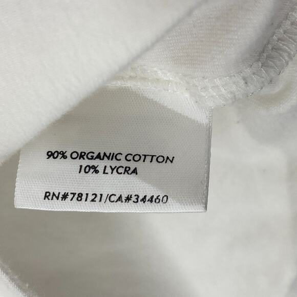 EILEEN FISHER Tank Top XL Stretch Organic Cotton Jersey Scoop Neck White USA - Picture 8 of 12